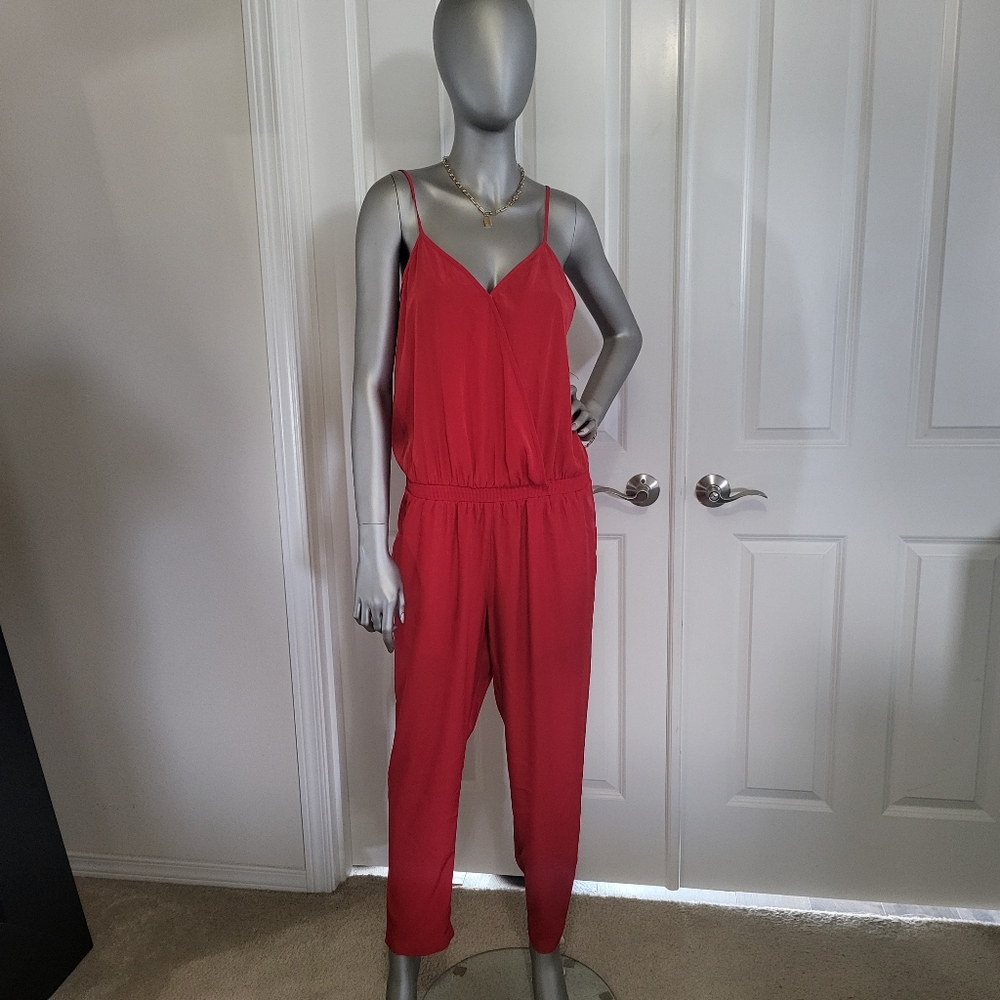 Express Red Jumpsuit - Picture 8 of 11